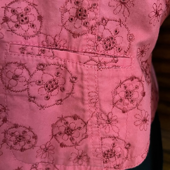 🌺DKNY Women’s Coral Detailed Stitching Short Blazer Jacket Size Small🌺 - Picture 3 of 7